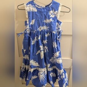Vintage 80s Kole Kole blue Floral Kids Dress